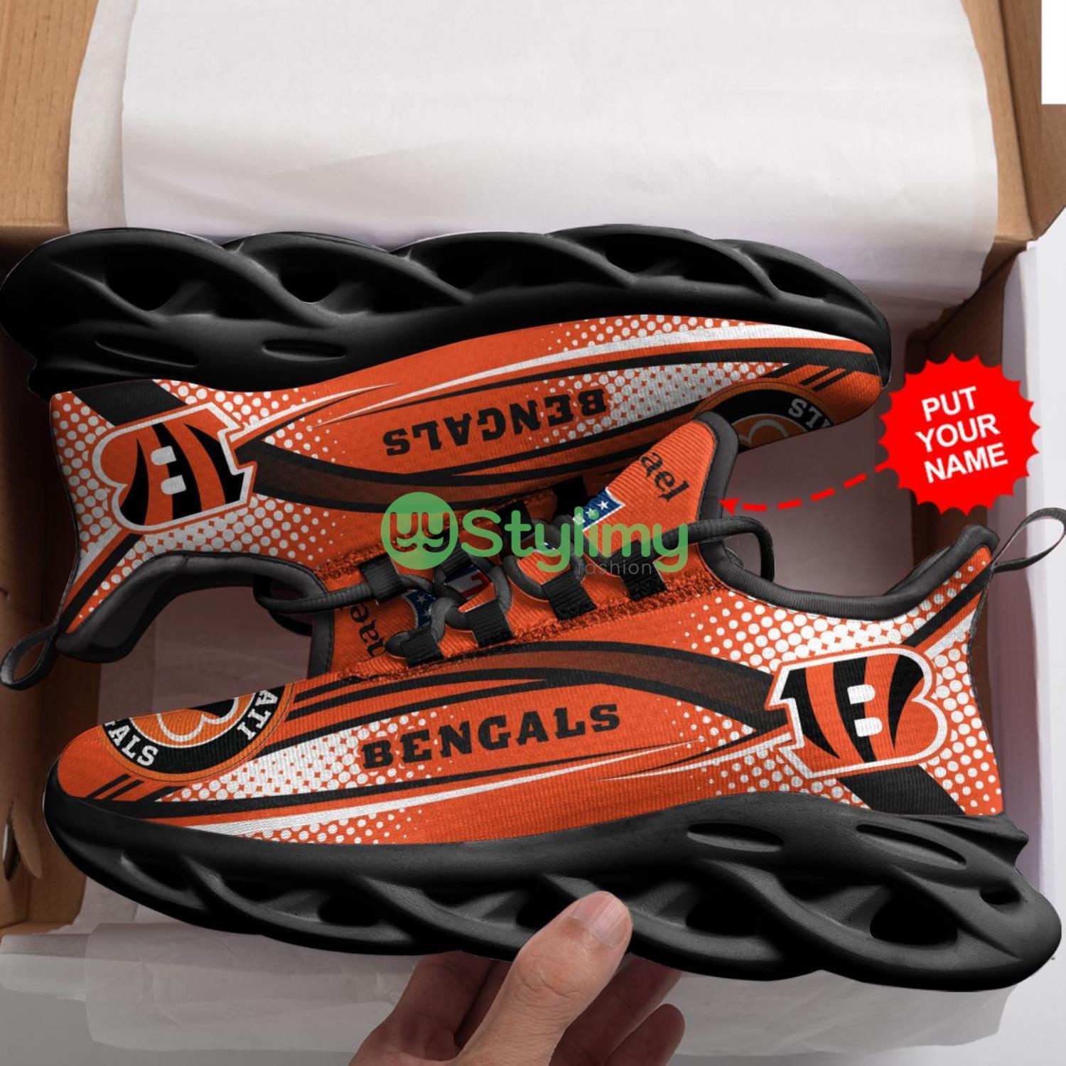 Cincinnati Bengals Custom Personalized Max Soul Sneakers Running Full Printed Sports Running Shoes 3 Cincinnati Bengals Custom Personalized Max Soul Sneakers Running Full Printed Sports Running Shoes Product Photo 3