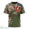 Cincinnati Bengals Flag Andl Camo Design Custom Name And Number 3D T-Shirt Product Photo 2