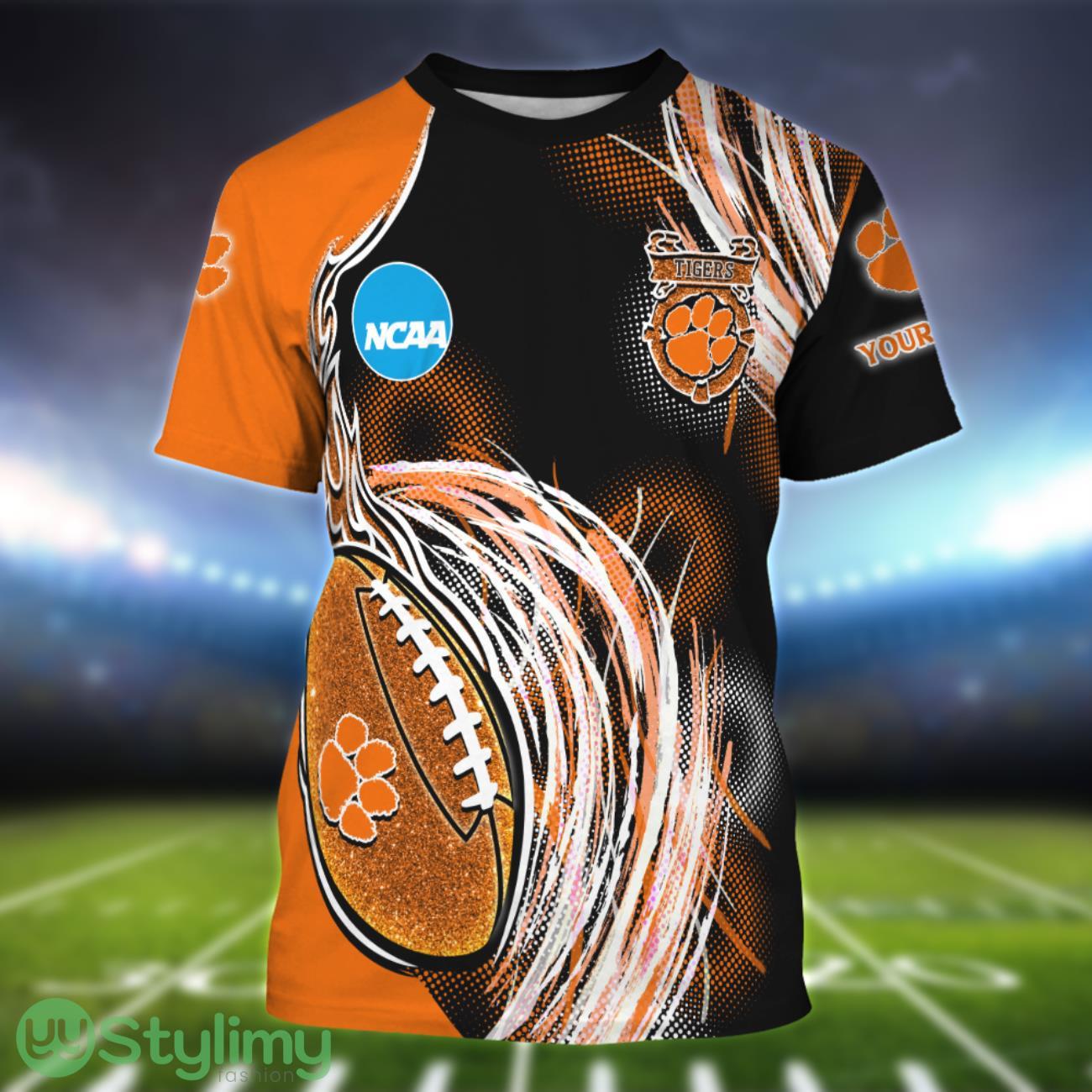 Clemson Tigers Personalized Name Sport 3D T-Shirt 2 Clemson Tigers Personalized Name Sport 3D T-Shirt Product Photo 1