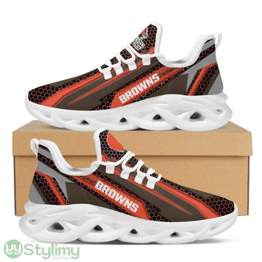 Cleveland Browns Geometric Hexagon Design Trending Max Soul Clunky Sneaker Shoes For Mens WomensAmerican Football Team Fans For Men Women Product Photo 2