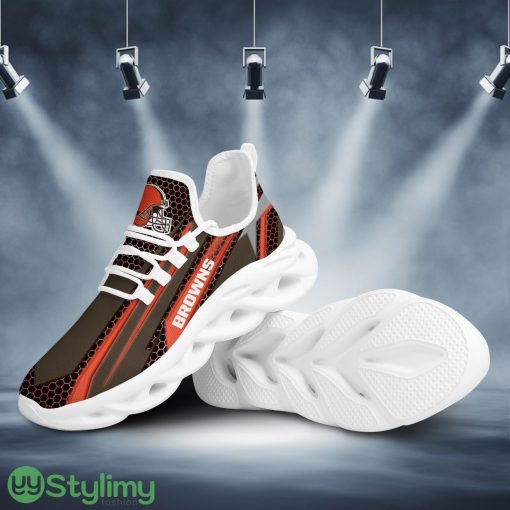 Cleveland Browns Geometric Hexagon Design Trending Max Soul Clunky Sneaker Shoes For Mens WomensAmerican Football Team Fans For Men Women Product Photo 3