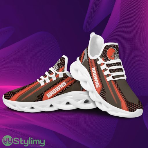 Cleveland Browns Geometric Hexagon Design Trending Max Soul Clunky Sneaker Shoes For Mens WomensAmerican Football Team Fans For Men Women Product Photo 4