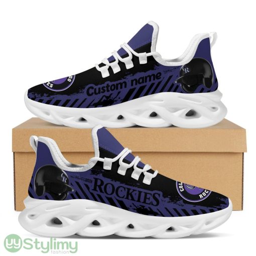 Colorado Rockies Baseball Team Helmet Custom Name Personalized Men And Women Max Soul Sneakers Shoes For Fans For Men Women Product Photo 2