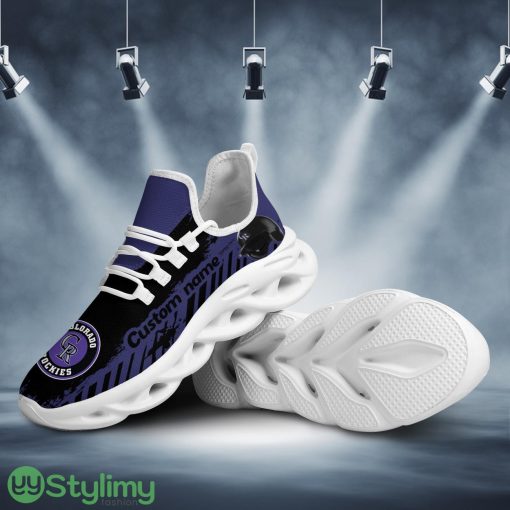 Colorado Rockies Baseball Team Helmet Custom Name Personalized Men And Women Max Soul Sneakers Shoes For Fans For Men Women Product Photo 3