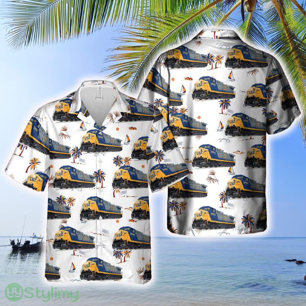 CSX Transportation GE AC6000CW Locomotive Hawaiian Shirt 2 CSX Transportation GE AC6000CW Locomotive Hawaiian Shirt - CSX Transportation GE AC6000CW Locomotive Hawaiian Shirt