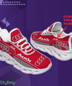 Custom Name Audi Car Lovers Fans Max Soul Sneakers New Gift Running Shoes Men Women Fans - Audi Chunky Shoes Car Personlized Photo 1