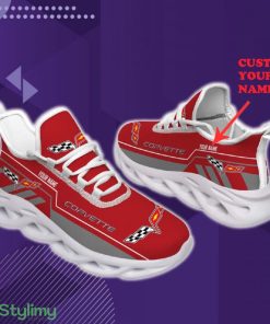 Custom Name Corvette C6 Car Lovers Fans Max Soul Sneakers New Gift Running Shoes Men Women Fans - Corvette C6 Chunky Shoes Car Personlized Photo 1