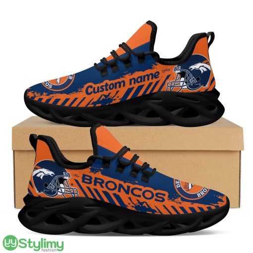 Denver Broncos Americanfootball Team Helmet Custom Name Men And Women Max Soul Sneakers Shoes For Fans