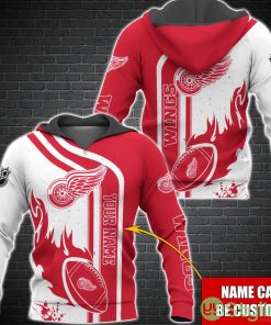 Detroit Red Wings NHL Custom Name 3D Hoodie All Over Printed Product Photo 1