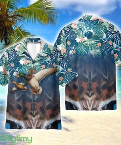 Duck Hunting Tropical Leaves Pattern AOP Hawaiian Shirt Beach Lover Gift Men And Women Shirt Product Photo 1
