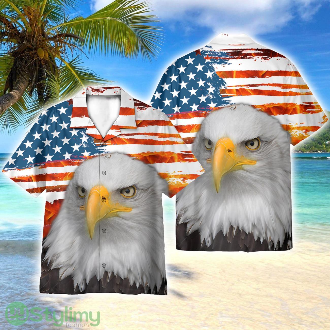 Eagle USA Flag 4th July Idependence Day AOP Hawaiian Shirt Beach Lover Gift Men And Women Shirt 2 Eagle USA Flag 4th July Idependence Day AOP Hawaiian Shirt Beach Lover Gift Men And Women Shirt Product Photo 1