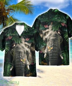 Elephant Hiding Tropical AOP Hawaiian Shirt Beach Lover Gift Men And Women Shirt Product Photo 1
