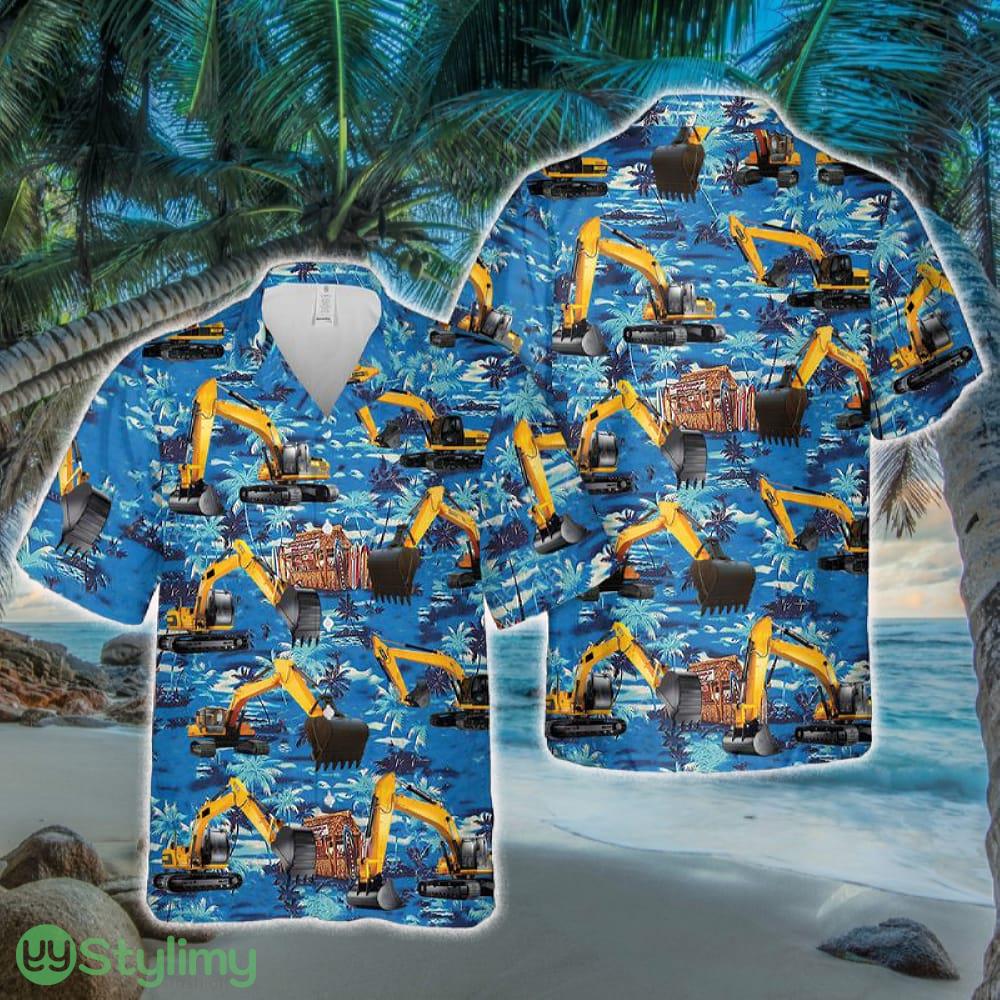 Excavator Hawaiian Shirt 2 Excavator Hawaiian Shirt - Excavator Hawaiian Shirt