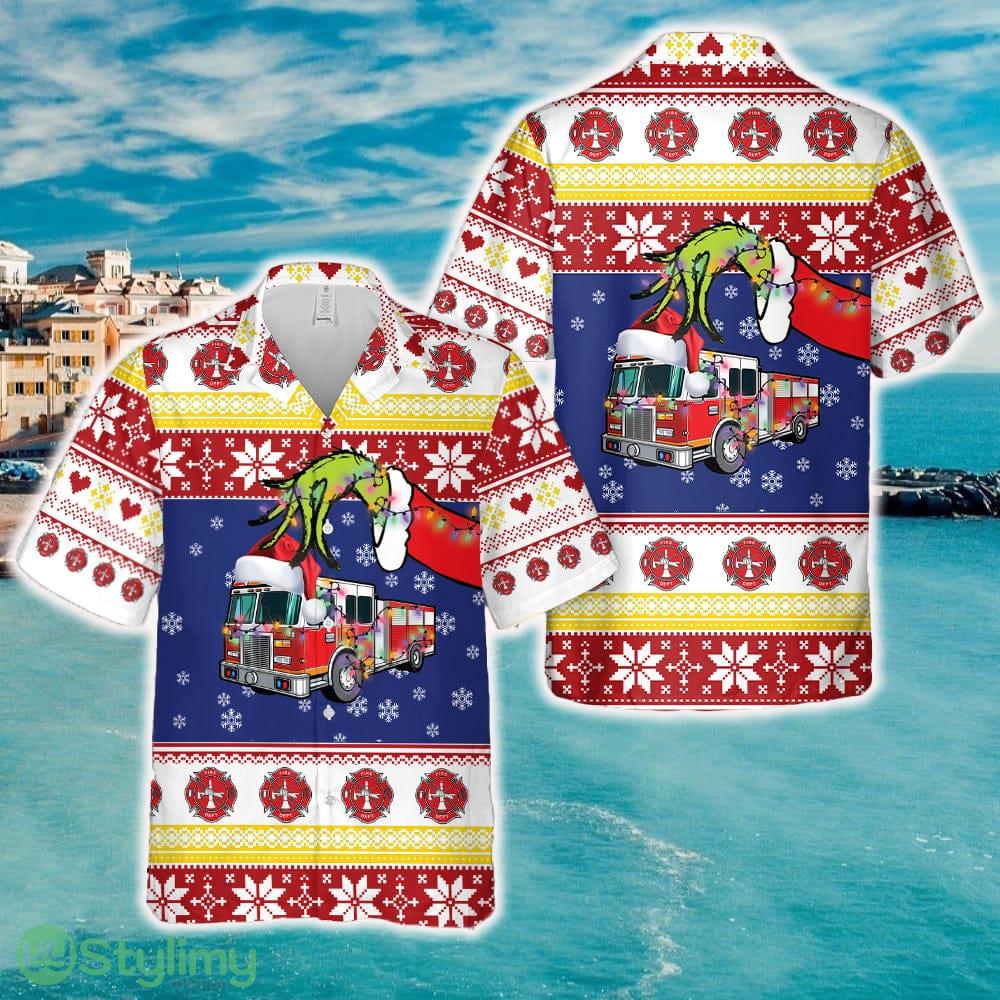 Fire Engine Firefighter Christmas Hawaiian Shirt 2 Fire Engine Firefighter Christmas Hawaiian Shirt - Fire Engine Firefighter Christmas Hawaiian Shirt