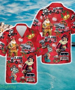 Firefighter Fire Truck Christmas Hawaiian Shirt - Firefighter Fire Truck Christmas Hawaiian Shirt
