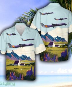 Flybe Bombardier Dash 8 Q400 Hawaiian Shirt - Flybe Bombardier Dash 8 Q400 Hawaiian Shirt