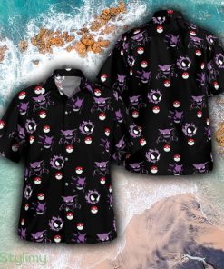 Gengar Pokemon Plus Size Brand AOP Hawaiian Shirt And Short Combo For Summer - Gengar Pokemon Hawaiian Shirt_1