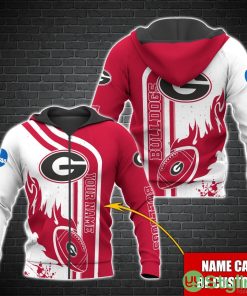 Georgia Bulldogs NCAA1 Custom Name 3D Hoodie All Over Printed Product Photo 2