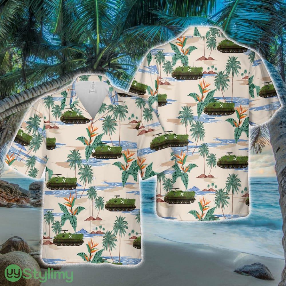 German Army Bundeswehr M113G with manoeuvers provisional markings, 1970s Hawaiian Shirt 2 German Army Bundeswehr M113G with manoeuvers provisional markings, 1970s Hawaiian Shirt - German Army Bundeswehr M113G with manoeuvers provisional markings, 1970s Hawaiian Shirt
