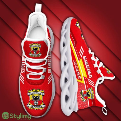 Go Ahead Eagles Logo Custom Name Pattern 3D Max Soul Sneaker Shoes In Red