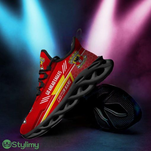 Go Ahead Eagles Logo Custom Name Pattern 3D Max Soul Sneaker Shoes In Red