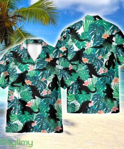 Godzillla Movies Tropical Leaves Pattern AOP Hawaiian Shirt Beach Lover Gift Men And Women Shirt Product Photo 1