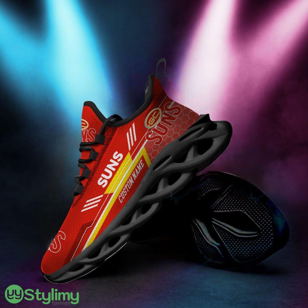 Gold Coast Suns Logo Pattern Custom Name 3D Max Soul Sneaker Shoes 2 Gold Coast Suns Logo Pattern Custom Name 3D Max Soul Sneaker Shoes - Gold Coast Suns Logo Pattern Custom Name 3D Max Soul Sneaker Shoes_2