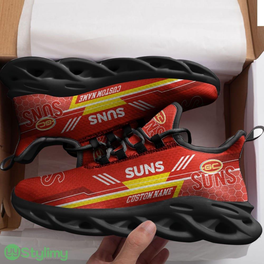 Gold Coast Suns Logo Pattern Custom Name 3D Max Soul Sneaker Shoes 3 Gold Coast Suns Logo Pattern Custom Name 3D Max Soul Sneaker Shoes - Gold Coast Suns Logo Pattern Custom Name 3D Max Soul Sneaker Shoes_3
