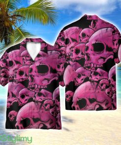 Graphic Purple Skull 3D Hawaiian Shirt All Over Printed Product Photo 1
