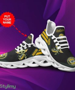 Green Bay Packers Baby Yoda Custom Name 3D Max Soul Sneaker Shoes - Green Bay Packers Baby Yoda Custom Name 3D Max Soul Sneaker Shoes_1