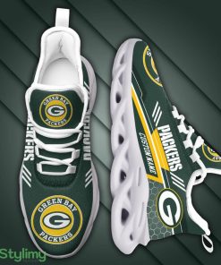 Green Bay Packers Logo Custom Name Pattern 3D Max Soul Sneaker Shoes In Dark Green - Green Bay Packers Logo Custom Name Pattern 3D Max Soul Sneaker Shoes In Dark Green_2