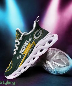 Green Bay Packers Logo Custom Name Pattern 3D Max Soul Sneaker Shoes In Dark Green - Green Bay Packers Logo Custom Name Pattern 3D Max Soul Sneaker Shoes In Dark Green_3