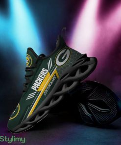 Green Bay Packers Logo Custom Name Pattern 3D Max Soul Sneaker Shoes In Dark Green - Green Bay Packers Logo Custom Name Pattern 3D Max Soul Sneaker Shoes In Dark Green_4