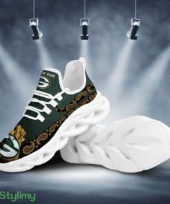 Green Bay Packers Logo Pattern Custom Name 3D Max Soul Sneaker Shoes In Green - Green Bay Packers Logo Pattern Custom Name 3D Max Soul Sneaker Shoes In Green_1