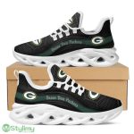 Green Bay Packers Logo Pattern Custom Name In Black 3D Max Soul Sneaker Shoes - Green Bay Packers Logo Pattern Custom Name In Black 3D Max Soul Sneaker Shoes_3