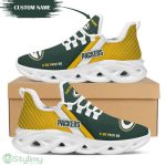 Green Bay Packers Pattern Custom Name 3D Max Soul Sneaker Shoes In Green And Yellow - Green Bay Packers Pattern Custom Name 3D Max Soul Sneaker Shoes In Green And Yellow_3