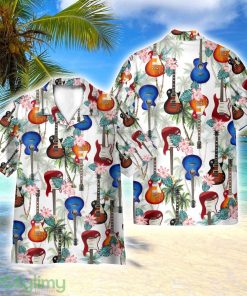 Guitar Tropical Flowers Pattern AOP Hawaiian Shirt Beach Lover Gift Men And Women Shirt Product Photo 1