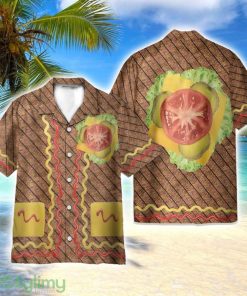 Halloween Burger Funny AOP Hawaiian Shirt Beach Lover Gift Men And Women Shirt Product Photo 1