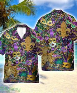 Happy Mardi Gras AOP Hawaiian Shirt Beach Lover Gift Holiday Gift Product Photo 1