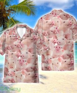 Happy Pig Funny AOP Hawaiian Shirt Beach Lover Gift Men And Women Shirt Product Photo 1