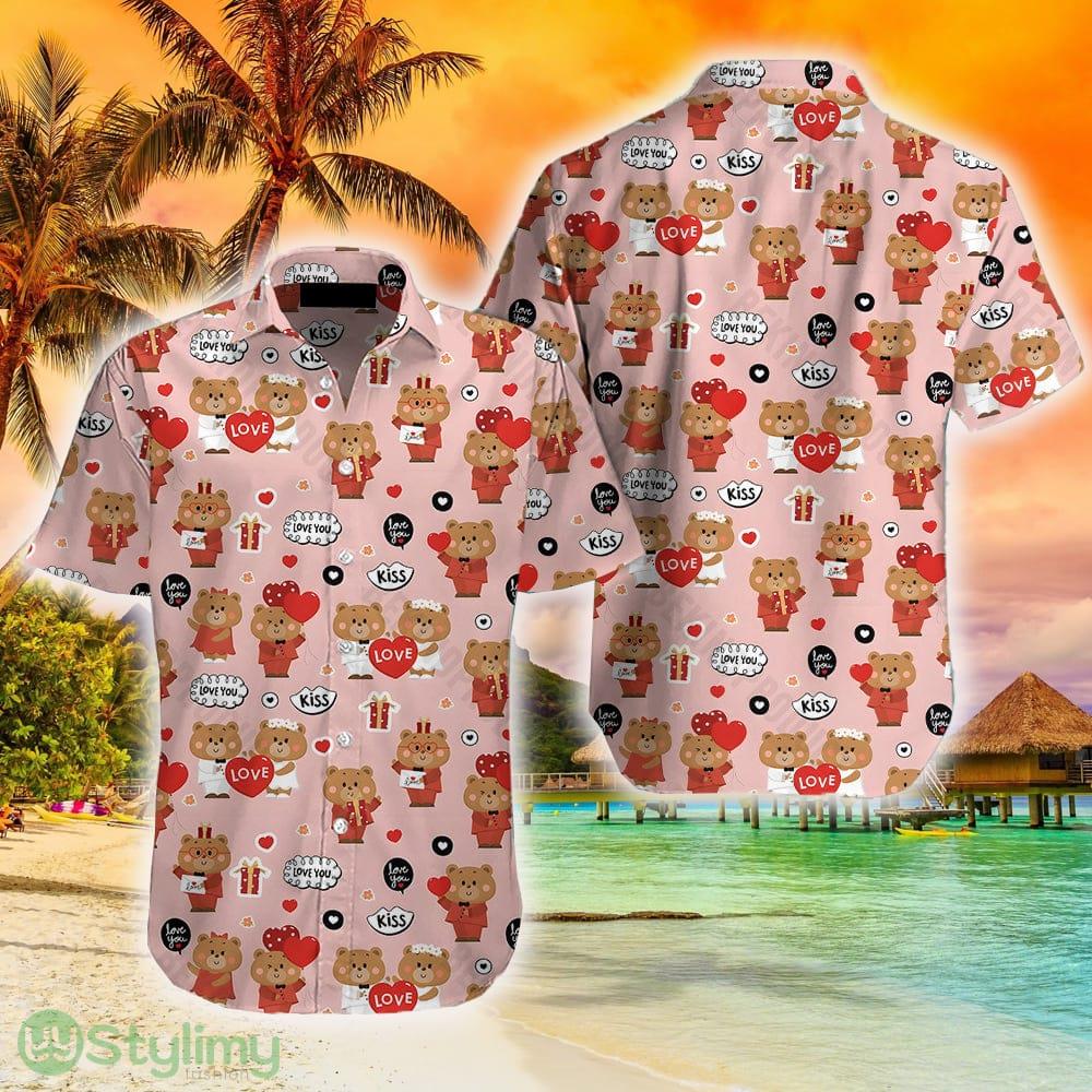 Happy Valentine With Cute Bear Hawaiian Shirt Summer For Men And Women 2 Happy Valentine With Cute Bear Hawaiian Shirt Summer For Men And Women - Happy Valentine With Cute Bear Hawaiian Shirt Aloha For Men And Women_2