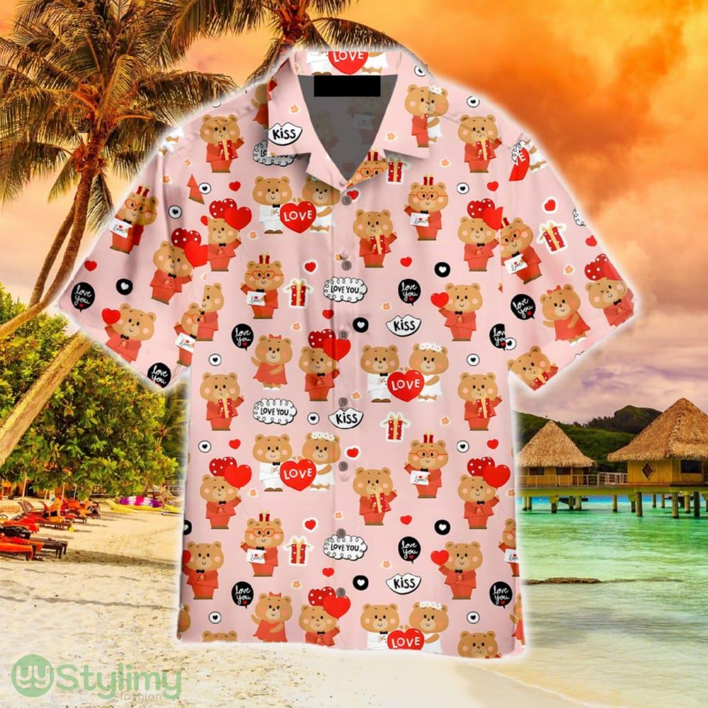 Happy Valentine With Cute Bear Hawaiian Shirt Summer For Men And Women 3 Happy Valentine With Cute Bear Hawaiian Shirt Summer For Men And Women - Happy Valentine With Cute Bear Hawaiian Shirt Aloha For Men And Women_1