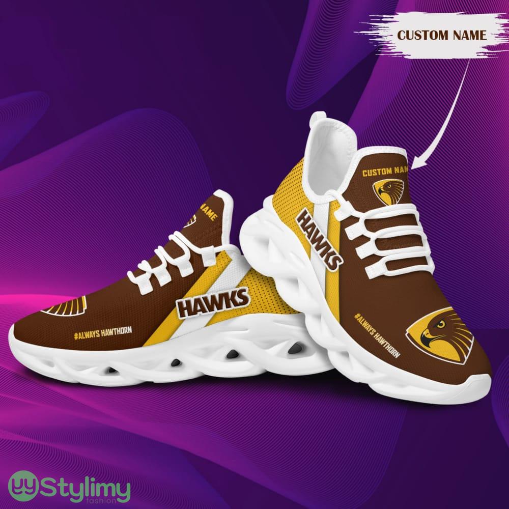 Hawthorn Hawks Logo Custom Name Pattern 3D Max Soul Sneaker Shoes In Yellow And Brown 2 Hawthorn Hawks Logo Custom Name Pattern 3D Max Soul Sneaker Shoes In Yellow And Brown - Hawthorn Hawks Logo Custom Name Pattern 3D Max Soul Sneaker Shoes In Yellow And Brown_2