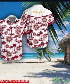Heart of Midlothian F.C. Custom Name 3D Hawaii Shirt Coconut Pattern Beach Shirt Product Photo 1