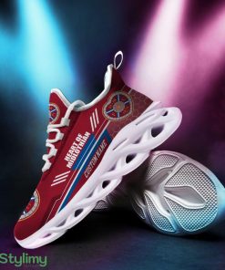 Heart of Midlothian Logo Custom Name Pattern 3D Max Soul Sneaker Shoes In Red - Heart of Midlothian Logo Custom Name Pattern 3D Max Soul Sneaker Shoes In Red_3