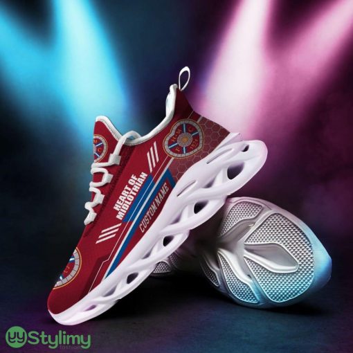 Heart of Midlothian Logo Custom Name Pattern 3D Max Soul Sneaker Shoes In Red