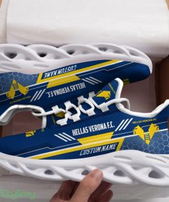 Hellas Verona Logo Custom Name Pattern 3D Max Soul Sneaker Shoes In Blue And Yellow - Hellas Verona Logo Custom Name Pattern 3D Max Soul Sneaker Shoes In Blue And Yellow_1