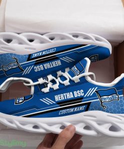 Hertha Berlin Logo Custom Name Pattern 3D Max Soul Sneaker Shoes In Blue - Hertha Berlin Logo Custom Name Pattern 3D Max Soul Sneaker Shoes In Blue_1