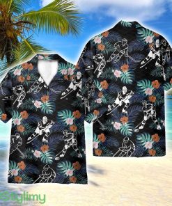 Hockey In Tropical Green Leaves AOP Hawaiian Shirt Beach Lover Gift Men And Women Shirt Product Photo 1