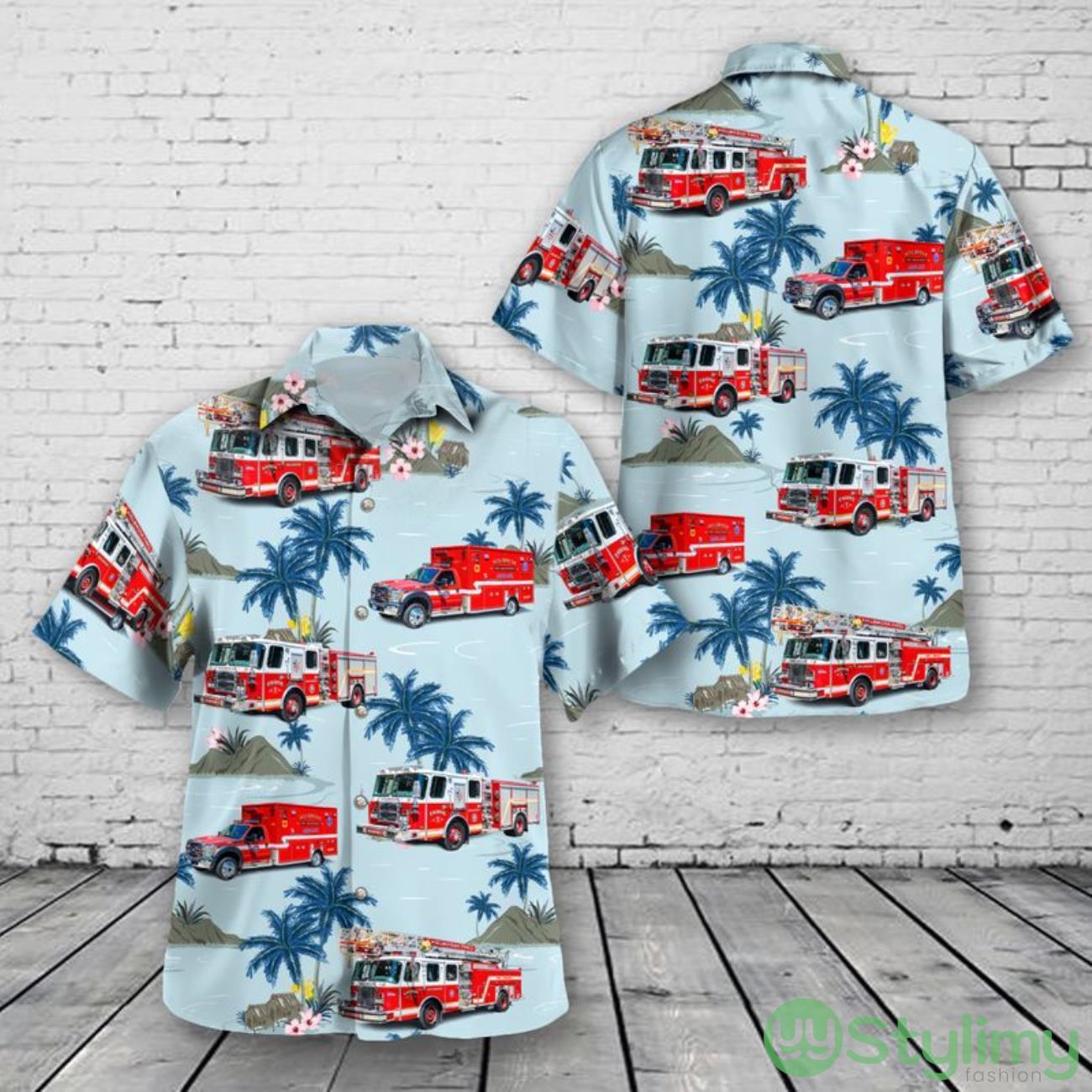 Holbrook, Massachusetts, Holbrook Fire Department Hawaiian Shirt 3D Short Sleeve Shirt 2 Holbrook, Massachusetts, Holbrook Fire Department Hawaiian Shirt 3D Short Sleeve Shirt Product Photo 1